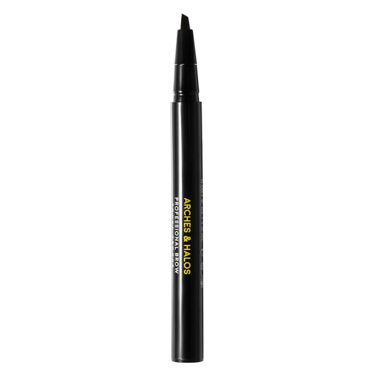 Arches and Halos Angled Bristle Tip Waterproof Brow Pen - Water Based and Smudge Proof Eyebrow Pencil - Extended Wear - Espresso - 0.051 oz