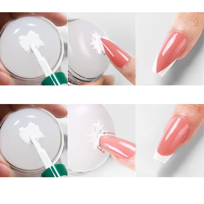 Nail Art Stamper Clear Silicone Nails Stamping Jelly with Scraper Transparent Visible Body DIY Manicure Nail Art Tool For DIY Nail Decor French Nail Manicure