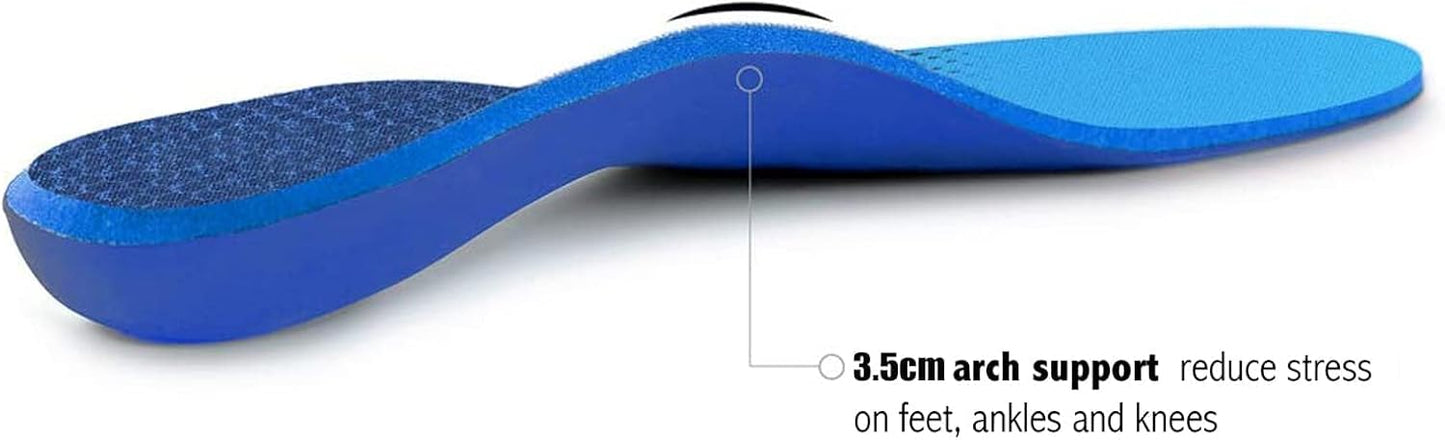 Plantar Fasciitis Feet Insoles Arch Supports Orthotics Inserts Relieve Flat Feet, High Arch (Mens 4-4 1/2 | Womens 6-6 1/2)
