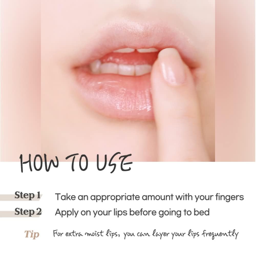 ETUDE Ginger Sugar Overnight Lip Mask 23g | Korean Lip Sleeping Mask Skin Care | Smooth and Moist Lips | Natural Ingredients Nourish & Hydrate Ginger Shea Butter Give Moisturizing Effect