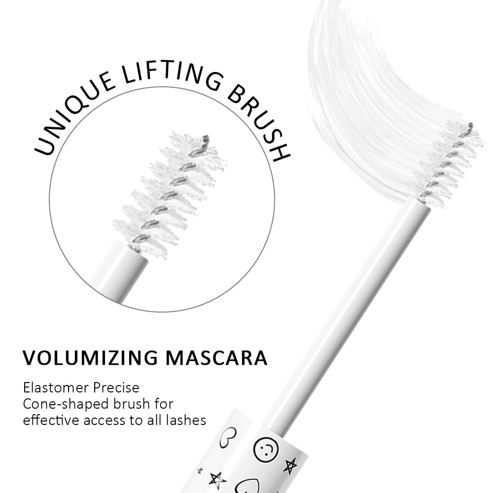 Colored White Mascara for Eyelashes Set,Colorful Waterproof for eyelashes Long lasting Charming Voluminous for Women Halloween Eye Makeup (1Pcs 04#White, F)