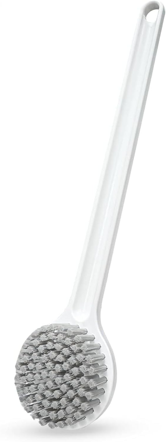Shower Brush with Soft Nylon Bristles, Long Handle Shower Bath Brush, Back Scrubber for Shower, Body Exfoliator for Wet or Dry Brushing