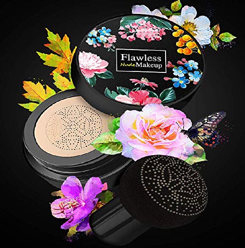 Air Cushion CC Cream Foundation,BB Cream Makeup,Moisturizing Concealer Long Lasting Full Coverage Waterproof Foundation (Natural)