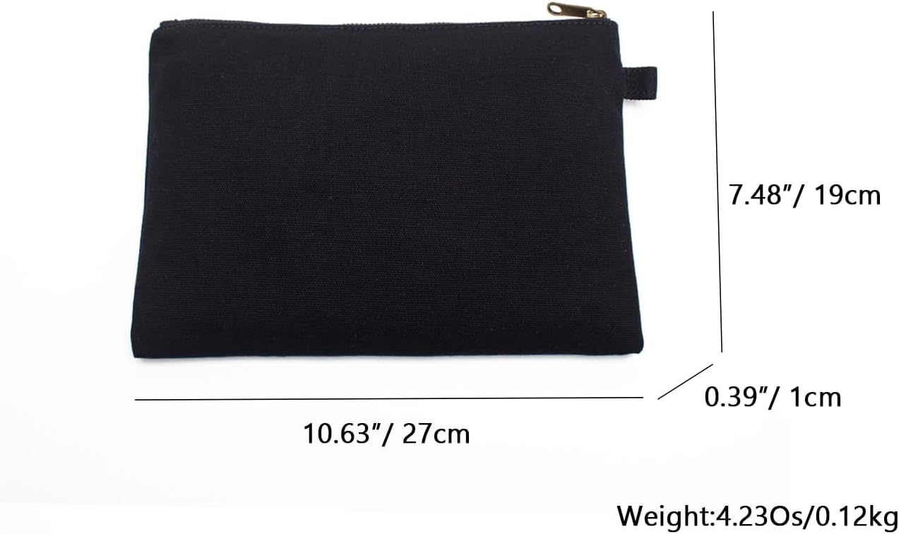 Zipper Pouch Storage Bag Simple and Stylish Women's Cosmetic and Travel Bag (Black-basic-10)