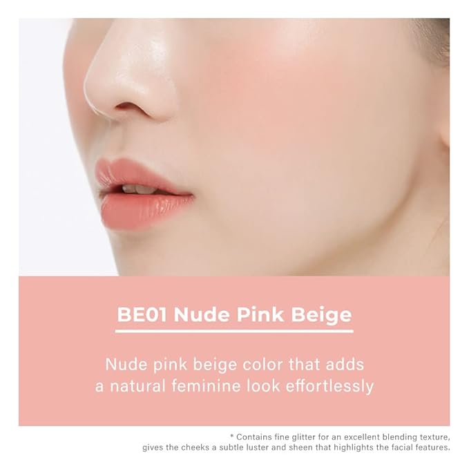 A'PIEU Juicy-Pang Jelly Blusher [BE01] (0.17 oz) - Soft Touch Cheek Color with Creamy Powdery Texture for Natural Dewy-Finish, No Fall-Out.