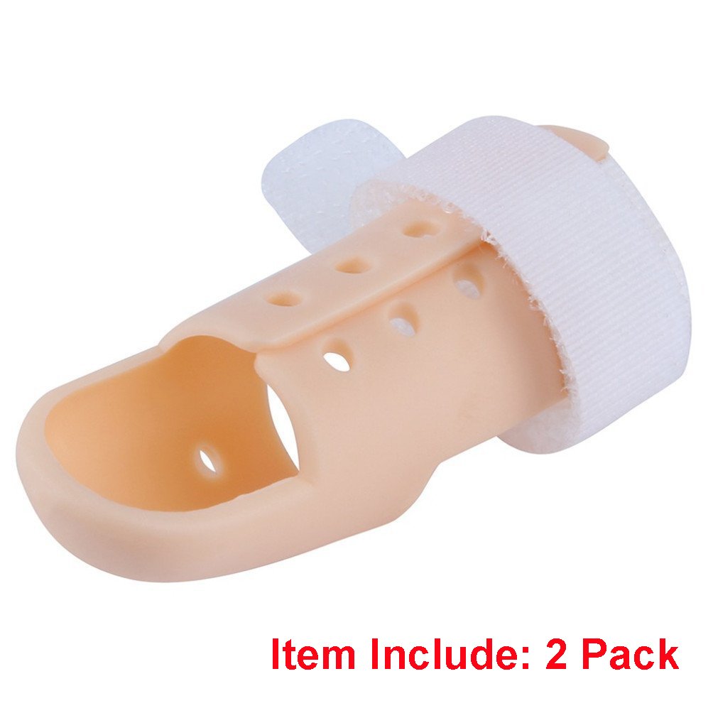 Thinvik 2x Plastic Mallet DIP Finger Support Brace Splint Joint Protection Injury - Size3 Knuckle 53-55mm