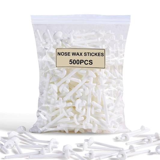 500 Pcs Wax Sticks, Nose Wax Kit Accessories, Waxing Sticks for Nostril Nasal Cleaning, Ear Face Eyebrows Hair Removal for Men Women