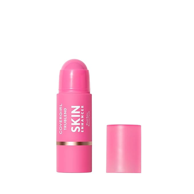 CoverGirl Trublend Skin Enhancer Blush Balm Stick, 230 Bubblegum Pop, Vegan Formula, Easy to Use, Glides on Effortlessly, Non-Greasy, Doesn't Crease, 0.21oz