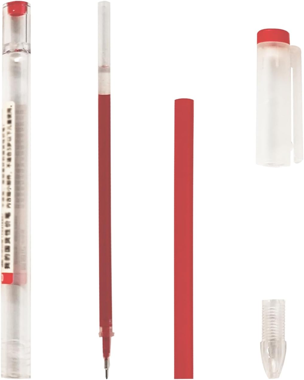 BEMLP Gel Ink Pen Extra Fine Point Pens Ballpoint Pen 0.35mm Red Liquid Ink Rollerball Gel Pens Premium Quick-Drying For Japanese Office School Stationery Supply 12 Packs