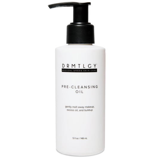 DRMTLGY Pre-Cleansing Oil - Makeup Remover Oil to be Paired with Facial Cleanser - Cleanser for Face - Melts Mascara, Makeup, & Preps for Cleansing, 5 fl oz