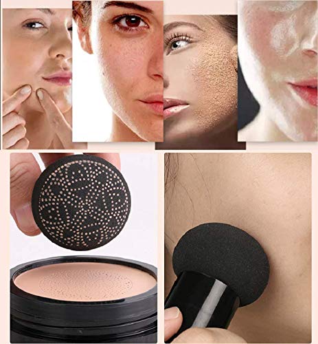 Air Cushion CC Cream Foundation,BB Cream Makeup,Moisturizing Concealer Long Lasting Full Coverage Waterproof Foundation (Natural)