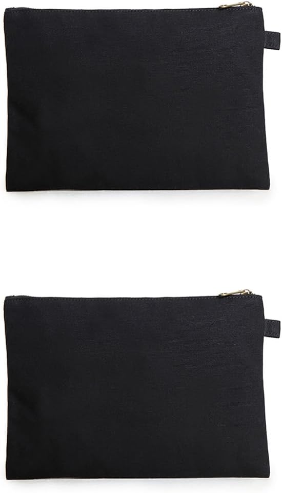 Zipper Pouch Storage Bag Simple and Stylish Women's Cosmetic and Travel Bag (Black-basic-2)