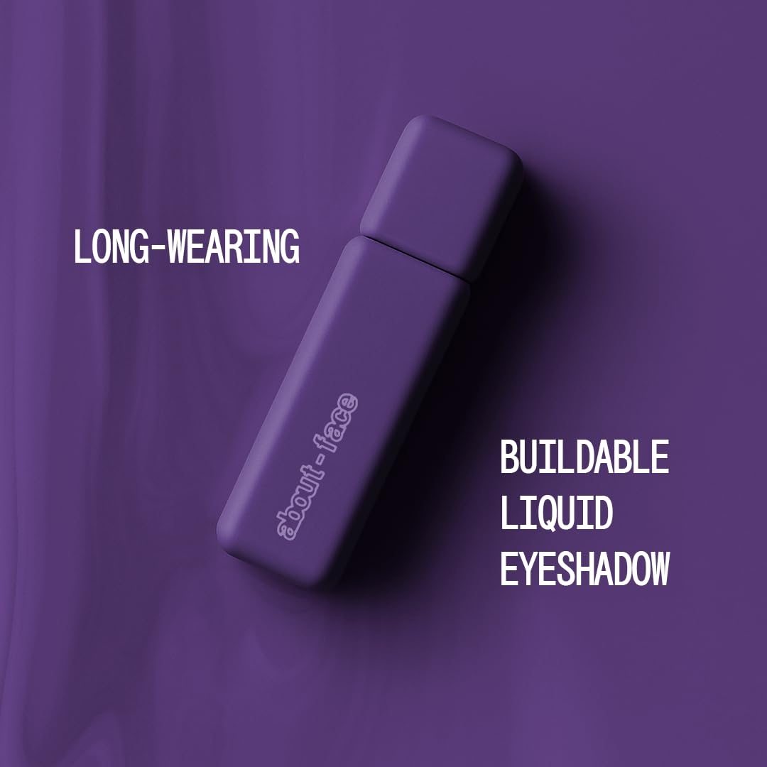 about-face Matte Fluid Eye Paint Infinity – High-Pigment Liquid Eyeshadow, Long-Lasting, No-Budge Matte Finish, Vegan & Cruelty-Free (Rich Eggplant)