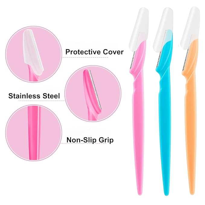 6 PC Eyebrow Razor Demaplane Tool for Women & Men Facial Eyebrow Trimmer Shaper Facial Hair Remover