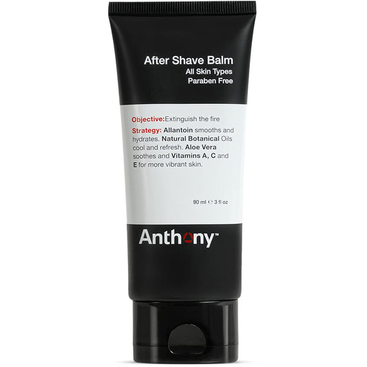 Anthony After Shave Balm for Men, Cooling & Hydrating Lotion with Vitamins A, C & E, Aloe Vera & Botanical Extracts, 3 fl oz, Aftershave Soothes, Moisturizes & Nourishes Skin, Reduces Razor Burn