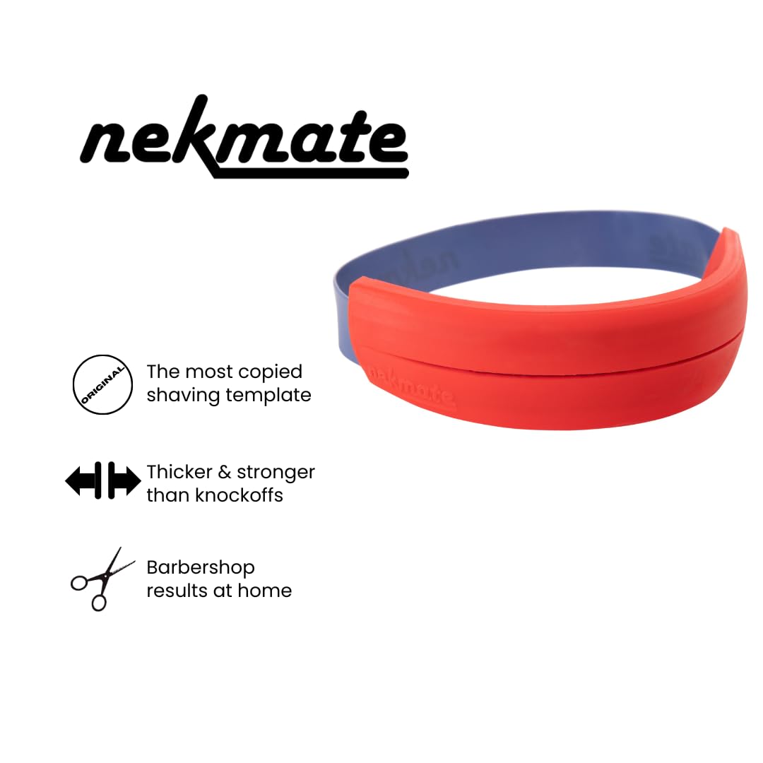 The Original Neckline Shaving Template | Hair Cutting Guide for Self Haircut | DIY Self Haircutting System | Shave the Back of Your Neck | Durable High-Grade Silicone Stencil