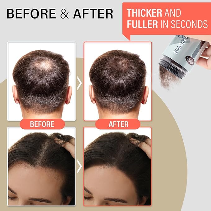 SMH Hair Fibers MADE IN JAPAN – Instantly Conceals Thinning Hair –Long-Lasting, Natural Look – Sweat, Water & Wind Resistant – For Men & Women (10g, Light Gray)