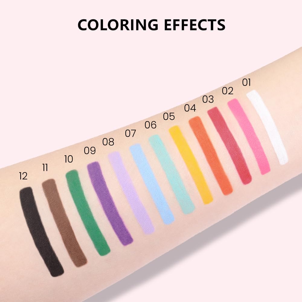 Purple Eyeliner Pencils for Eyes, Violet Dark Purple Colored Eye Liner Pencil Makeup Waterproof Smudge Proof, Colored Gel Waterline Eyeliner Liquid Face Eye Paint Stick Lipstick Halloween Makeup 09