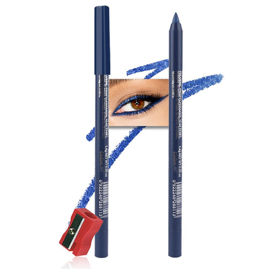 Kaely Gel Eyeliner Pencil for Women, Pearl Blue Eye Liner Waterproof Smudge Proof with Sharpener, Waterline Eye Makeup Liners, delineador de ojos contra el agua, Vegan & Cruelty-Free, 07