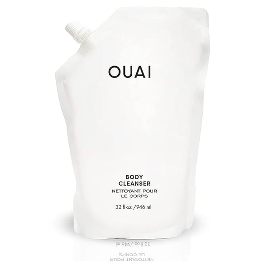 OUAI Body Cleanser Refill, Melrose Place - Foaming Body Wash with Jojoba Oil and Rosehip Oil to Hydrate, Nurture, Balance, Soften Skin - Paraben, Phthalate and Sulfate Free Skin Care (32 Fl Oz)