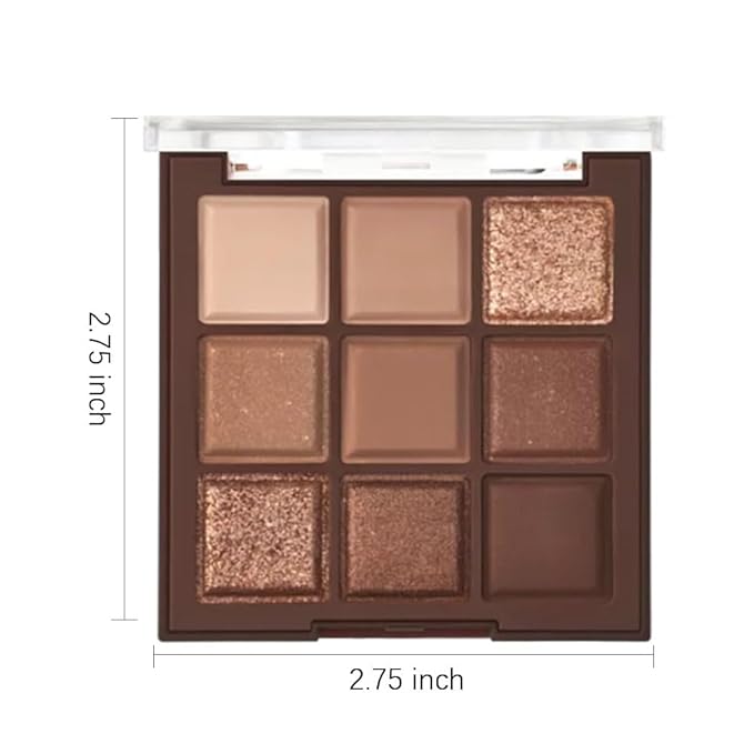 Neutral Nude Brown Smokey Eye Shadow Palette,Rose Gold Bronze Naked Cream Eyeshadow Palette Makeup,Highly Pigmented Natural Eyeshadow for Eyes Long Lasting Naturing-Looking