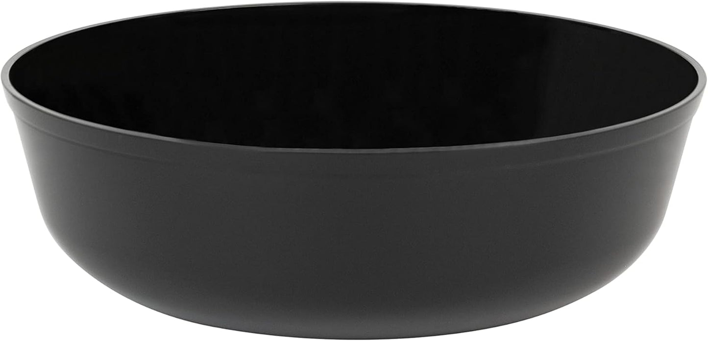 [30 Pack 16 OZ Bowls] Edge Collection Black Plastic Party Bowls Premium heavyweight Elegant Disposable Tableware Dishes