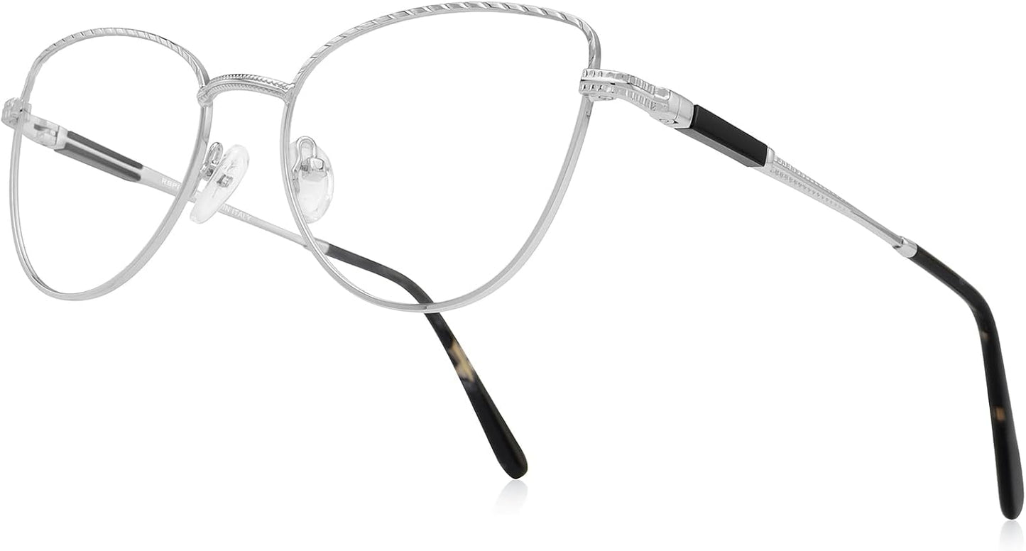 RB. Pilot Retro Cateye Reading Glasses for Women Blue Light Blocking Computer Glasses Spring Hinge Readers