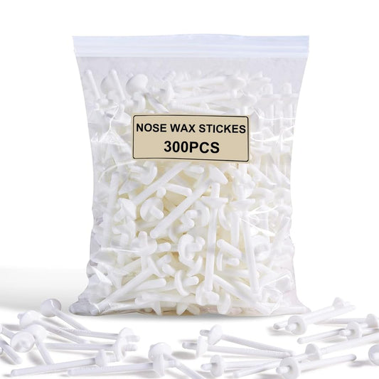 300 Pcs Wax Sticks, Nose Wax Kit Accessories, Waxing Sticks for Nostril Nasal Cleaning, Ear Face Eyebrows Hair Removal for Men Women