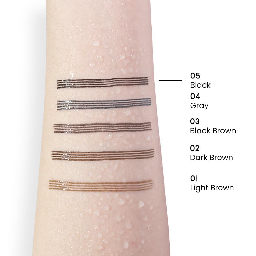 Kaely Eyebrow Pencils for Women, 4 Tip Magical Precise Waterproof Brow Pen, Microblading Eyebrow Contouring Pen, lapiz de cejas 3d Eye Brow Gel, 24h Smudge Proof,02 Dark Brown