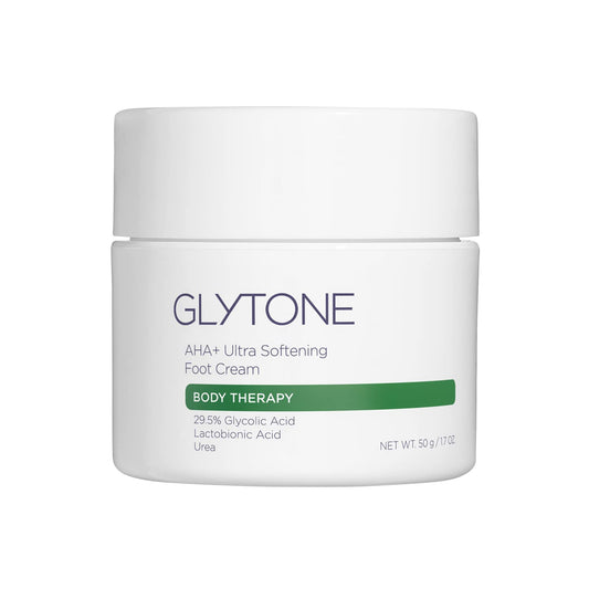 GLYTONE AHA+ Foot Cream for Dry Cracked Heels & Feet | Exfoliate, Hydrate & Retexturize Dry, Rough Foot with Exfoliating 29.5% Glycolic Acid, Moisturizing Lactobionic Acid & Urea - 1.7 Oz
