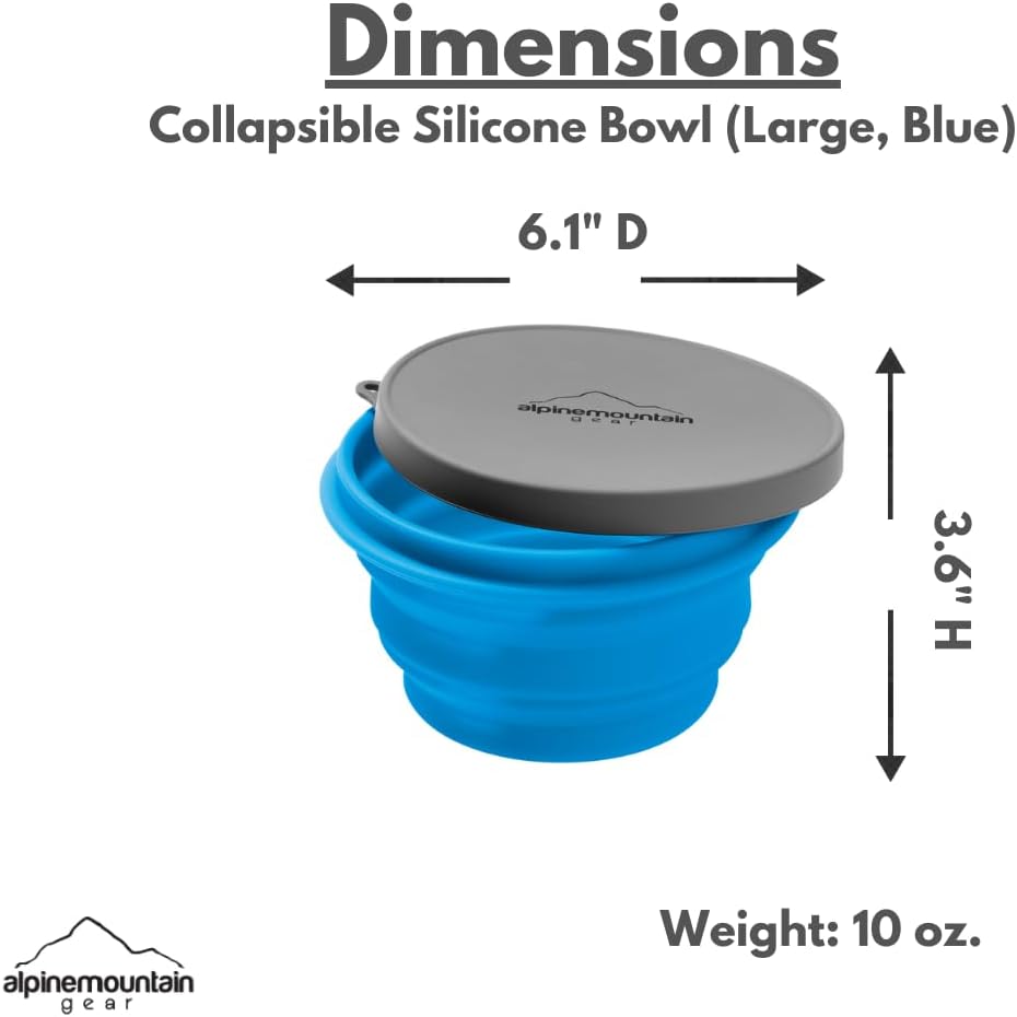 Collapsible Silicone Bowl (Large (Blue))
