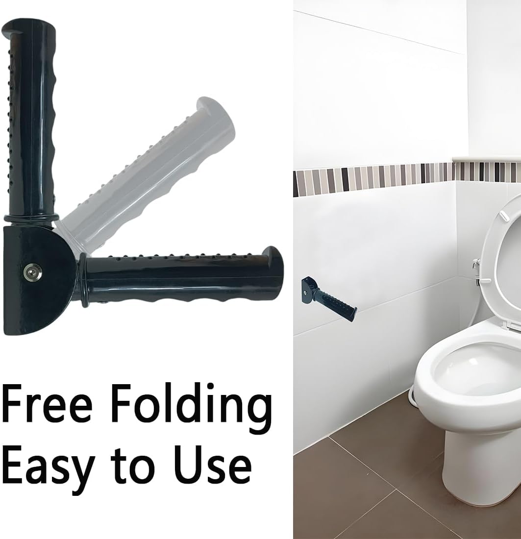 Doorway Flip Assist Handle,Stair Folding Assist Handle,Door Assistant Support Grip for Seniors, Elderly, Disabled, Handicap and Injured People (Black-1 Set)