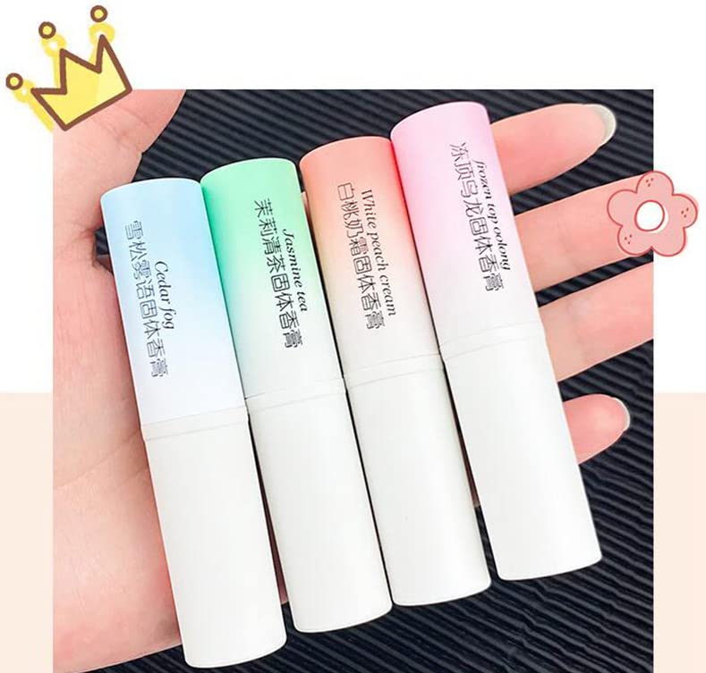 4PCS Solid Balm Sets Solid Portable Pocket Balm Perfume Perfect for Travel Use Natural Fragrance Parfum for Women, ALCOHOL-FREE
