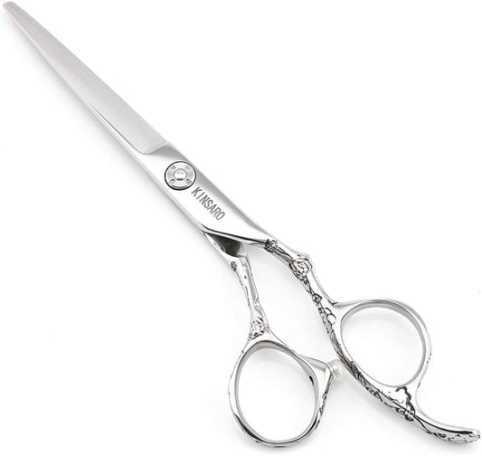 Hair Scissors 6 Inch Professional Barber Hair Cutting Scissors hairdresser haircut scissors 440C Barber Shears Rose handle KINSARO for Hairdresser Barbershop or Home Use