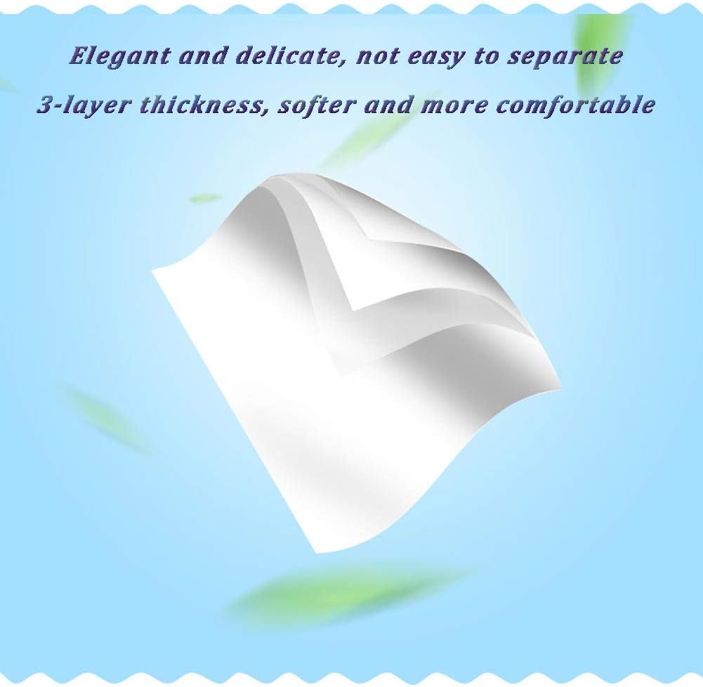 Carstuus Car Tissue Refill, Disposable Facial Tissues, Disposable Face Towel, Facial Tissues Travel Size Pack for Car or Purse, 12 Packets, 360 Sheets, Soft and Comfortable