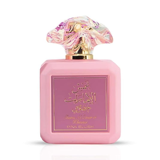 Ard al Zaafaran Pink Blush Shams Al Emarat Khususi, Marshmallow Blush Perfume For Women, Eau de Parfum - 100 ML (3.4 OZ) Romantic & Sweet Arabian Perfume - A Captivating Scent wrapped in Pink Bottle