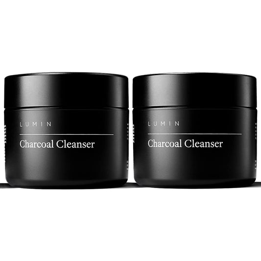Lumin Charcoal Face Wash for Men Skincare - Daily Detox, Hydrating Face Cleanser, Removes Impurities, Exfoliates, Unclogs Pores, Controls Oil, Soothes Irritation, All Skin Types, 2 Pack