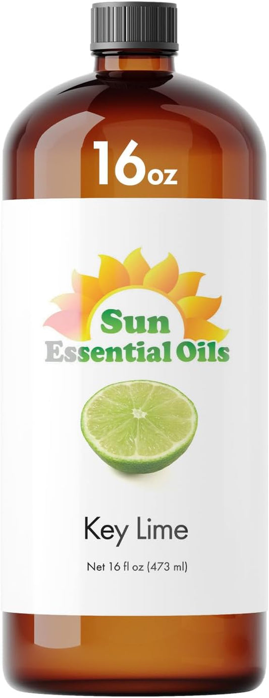 Sun Essential Oils Key Lime Essential Oil 16oz for Aromatherapy, Diffuser, Cleaning, and Household