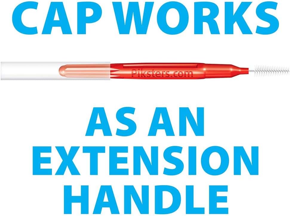 Piksters Interdental Brushes, 40 pk, Size 4, Interdental Tooth Brush for Medium Gaps, Gum Soft Bristles for Plaque Removal, Safe for Braces