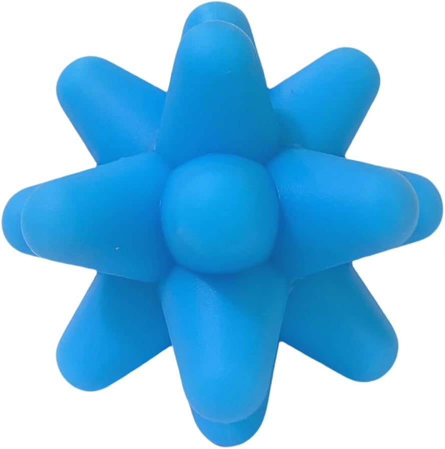 Silicone Spike Massage Ball, Spiky Stress Relief Balls for Foot, Back, Hand Therapy, Deep Tissue Trigger Point–3.15"(Blue/RED)