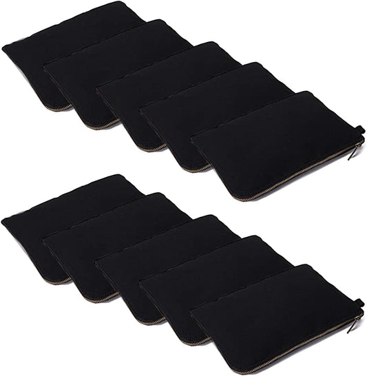 Zipper Pouch Storage Bag Simple and Stylish Women's Cosmetic and Travel Bag (Black-improved-10)