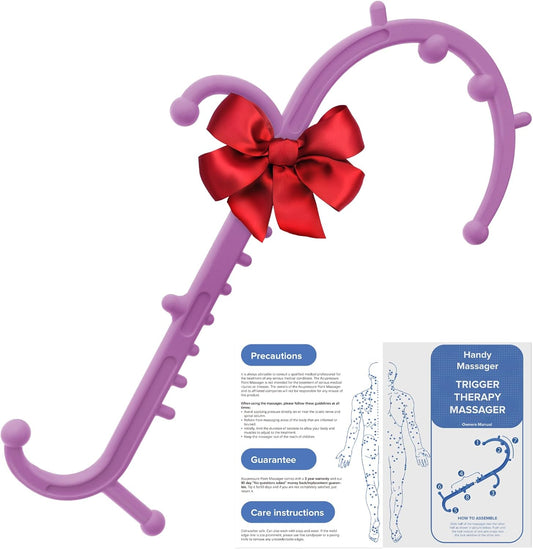 Deep Tissue Back & Neck Massager - Back Massager Stick for Pain Relief, Muscle Knot Remover, Trigger Point Massage Tool for Full Body, Shoulders, Legs - Pressure Point Massage Tool