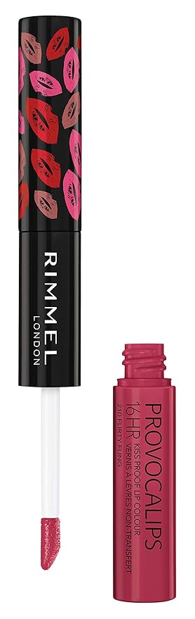 Rimmel Provocalips 16hr Kiss Proof Lip Colour, Flirty Fling (1 Count) (Pack of 3)