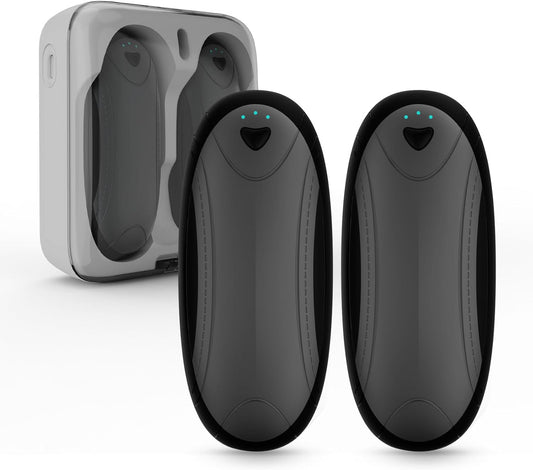 Hand Warmers 2 Pack with 10000mAh Charging Box,Portable Pocket Heater,24Hrs Long Safe Heat,Outdoor, Travel, Golf, Hunting, Camping,Gifts for Men Women