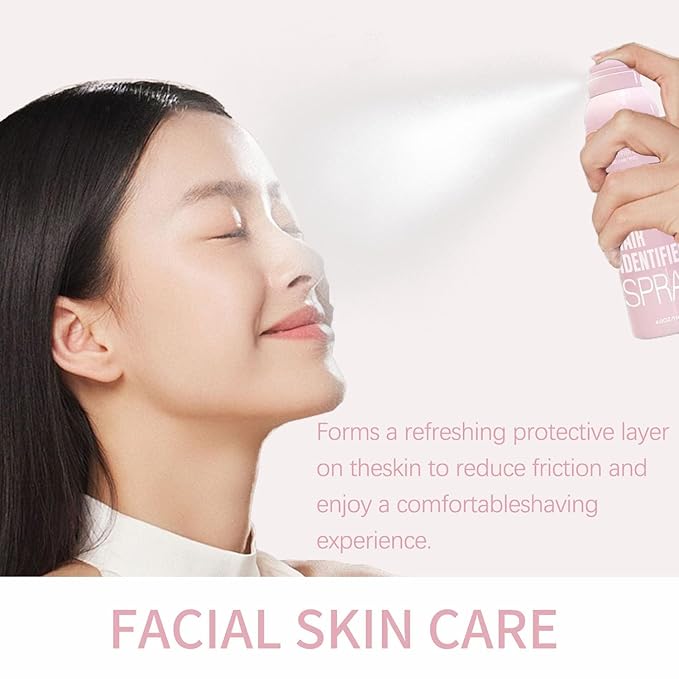 2pcs Hair Identifier Spray for Face Shaving, Skin Body Hair Identifying Spray With Razors,Hair identifier for Face Dermaplaning, Moisturizing and Skin Care Dermaplaner