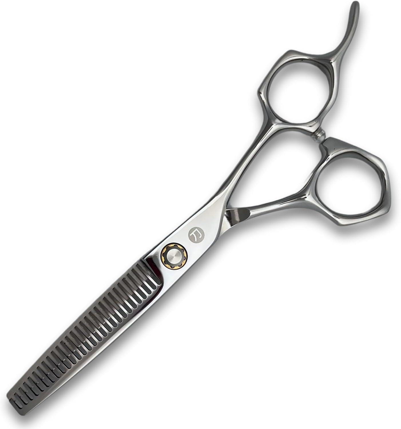 Professional Hair Cutting Scissors - 6 or 7 Inch Sizes - Convex Blade - Japanese 440C Stainless Steel - For Wet or Dry Cutting - Saki Shears Musashi For Hairdressers and Barbers (Thinning 6 Inches)