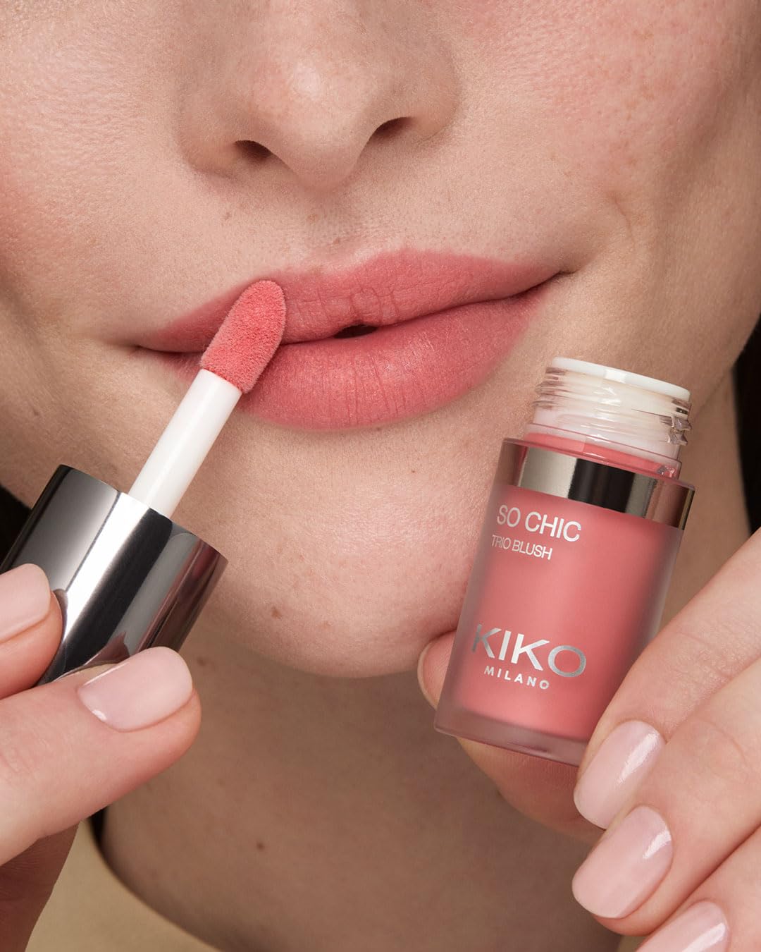 KIKO Milano So Chic Trio Blush 03, 3-In-1 Blush, Ideal For The Face, Eyes And Lips