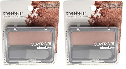 COVERGIRL Cheekers Blendable Powder Blush Iced Cappuccino, .12 oz (packaging may vary), 1 Count (Pack of 2)