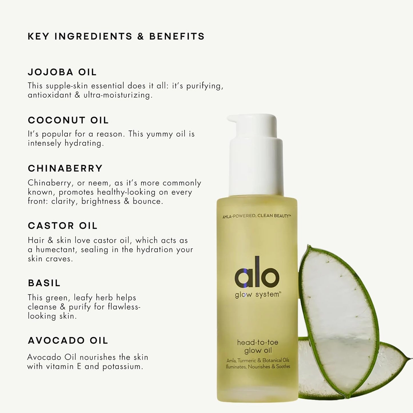 Alo Head-to-Toe Glow Oil + Travel | Glow-Boosting Natural Dry Body Oil | Jojoba, Amla, Aloe & Vitamin E | Hydrates & Nourishes Skin | Citrus Scent | 3.2 + 0.7 Oz