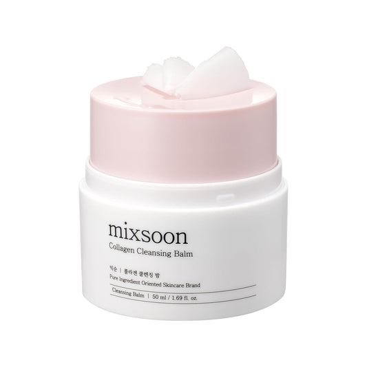 mixsoon Collagen Cleansing Balm Non-Greasy Soft Melting Lightweight Grinding Balm Hydrating Remover For Korean Glass Skin Care 1.69 Oz. / 50ml